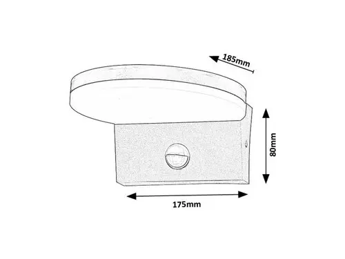 Záhradné svietidlo Rabalux 77119 LED 9W 900lm 2700-4000-6500K 230V IP54 senzor